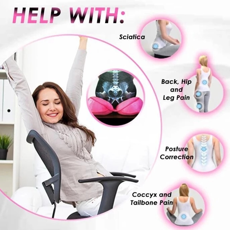 Coussin orthopédique ascenseur Double confort orthopédique coussin bassin oreiller ascenseur hanches Up siège coussin multifonction soulagement pression