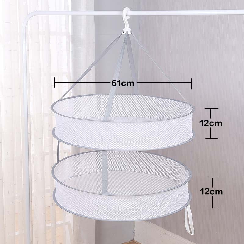 Windproof Clothes Drying Net For Sweater Bra Underwear Hanging Drying Rack Laundry Basket Mesh Folding Nets Flat Out to Dry: 14fine-mesh