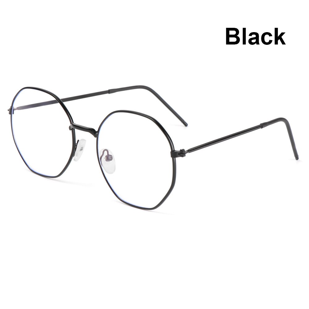 Runde lesebriller ferdig metall vintage optiske briller overdimensjonerte briller ramme presbyopiske briller optisk brille: 3- svarte