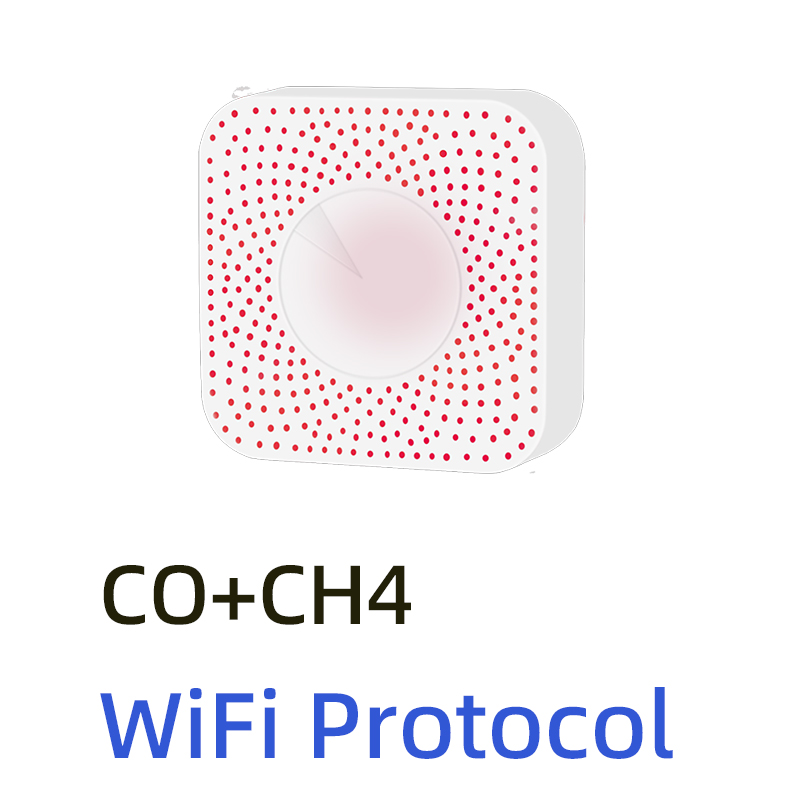 Tuya Wifi/Zigbee Koolmonoxide Sensor Gaslek Detector Huishoudelijk Gassensor Met Gprs Home Alarm Aardgas Lek Sensor: green