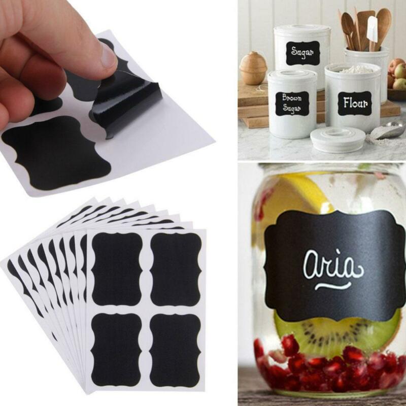36 Uds. Pizarra de tiza pequeña barata tablero negro tarro de masón etiqueta etiquetas adhesivas cocina etiquetas para mermelada tiza Junta libre barco