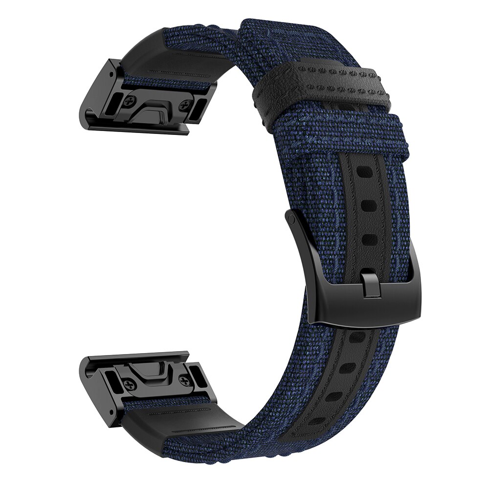 Voor Garmin Fenix 7X Smart Horloge Band 26Mm Nylon Quick Release Horlogeband Band Fenix 7 Fenix7 Horloge 22Mm easyfit Pols: blue / For Fenix 7X