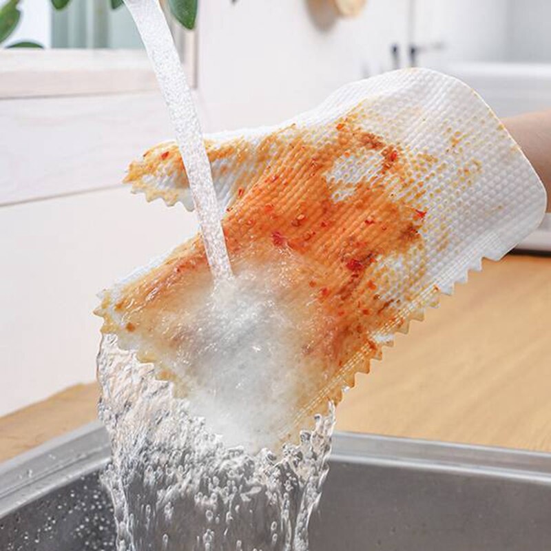 Guantes de limpieza para el 20 piezas, plumero desechable de escamas de pescado, fácil de quitar para el polvo, guantes de fibra de bambú, accesorios de cocina para el jardín