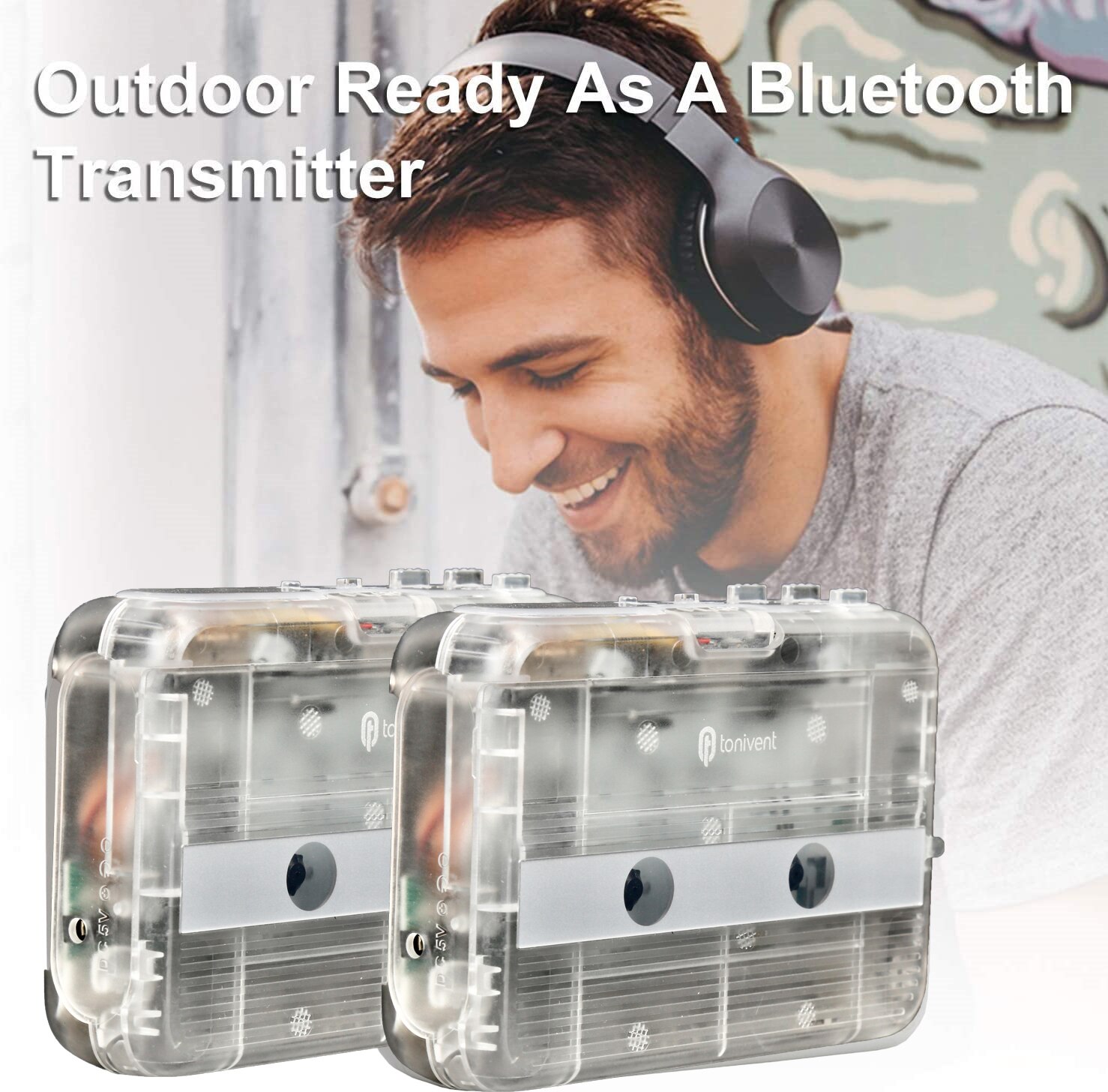 Bluetooth Cassette Player Portable Standalone Cassette Tape FM Radio Bluetooth Transmitter Player With Auto-reverse Function