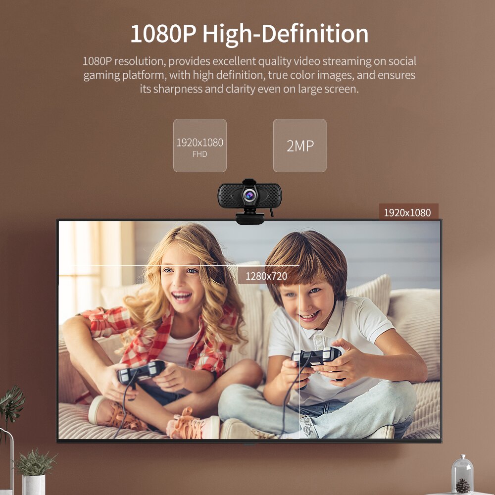 1080p full hd webcam plug & play met lensdop en statief groothoek videoconferentiecamera usb voor laptop desktop tv box