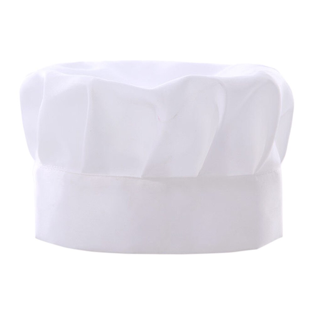 Gorro de cocinero ajustable para adultos y niños, cómodo gorro de cocina, elástico, para RestaurantsPubs, gorro de trabajo: Marfíl