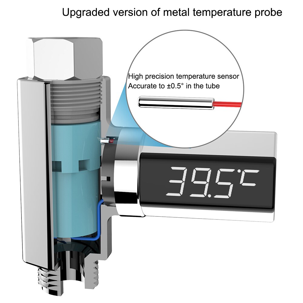 Visible Water Temperature Sensor LED Display Water Temperature Meter Bathroom Bath thermometer Baby Bath Products for Home