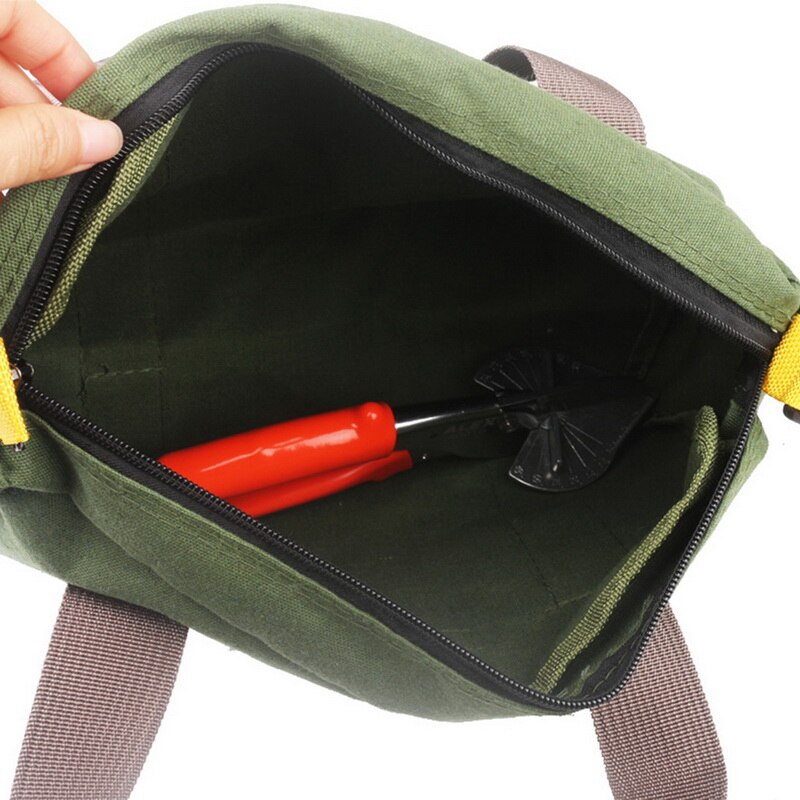 Multifunction Canvas Hand Tool Storage Carry Bag Portable Waterproof Screwdriver Tool Bag Toolkit Metal Hardware Parts Organizer
