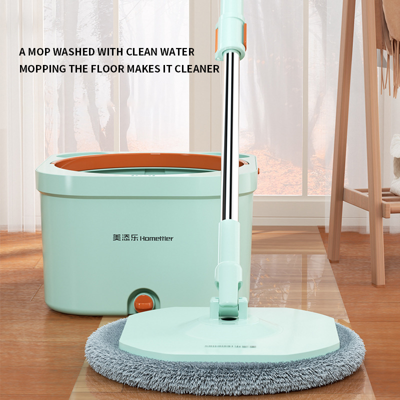 Opvouwbare Automatische Mop Water Veranderen Stofvrij Hand Wassen Absorberende Roterende Mop Vier Netto Droge Mop En Natte Dual-Gebruik Dweilen Doek