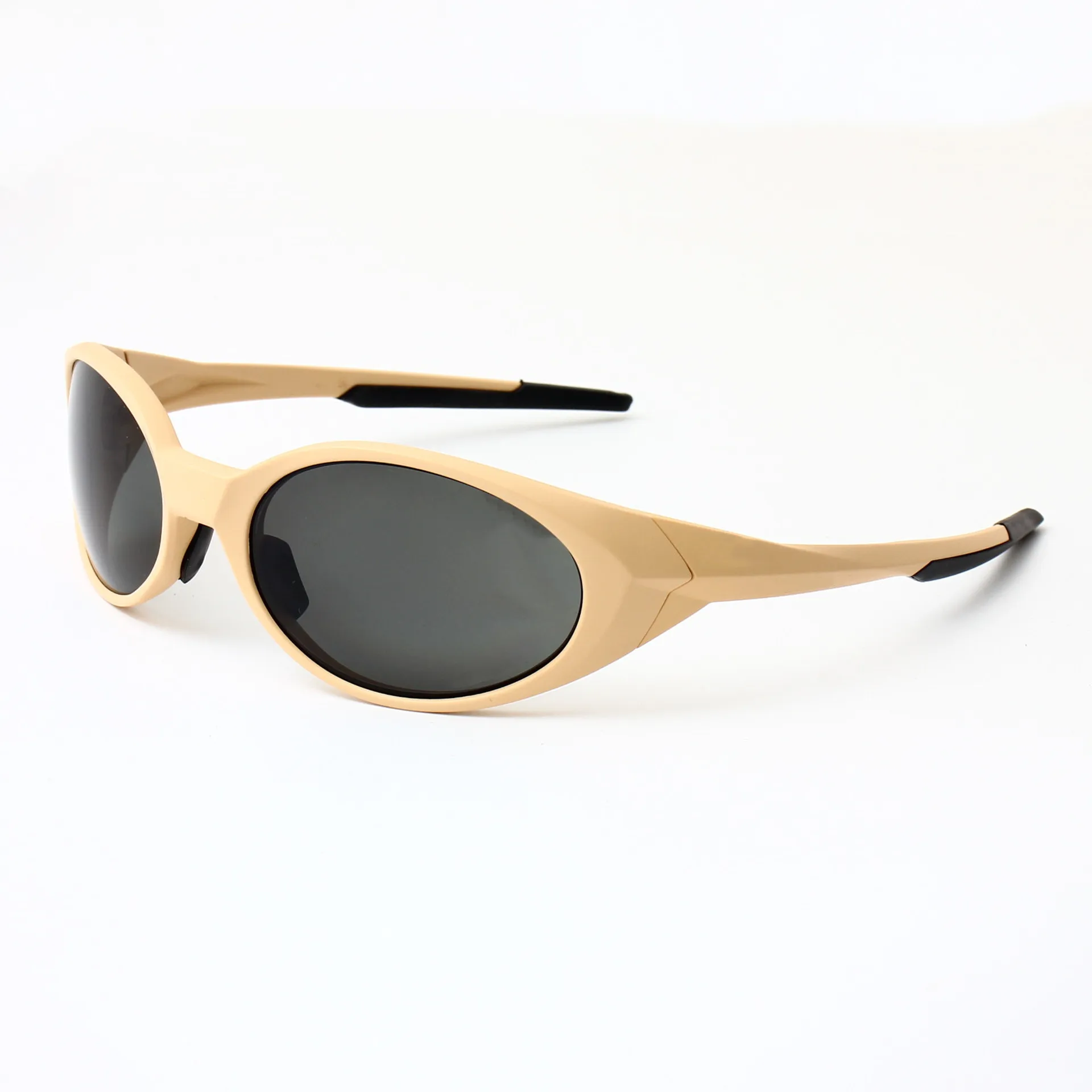 Outdoor Sport Pilot Zonnebril Ovale Mode Y2K Mannen Rijden Sport Zonnescherm Bril Strand Fietsen UV Beschermende Bril: Goud