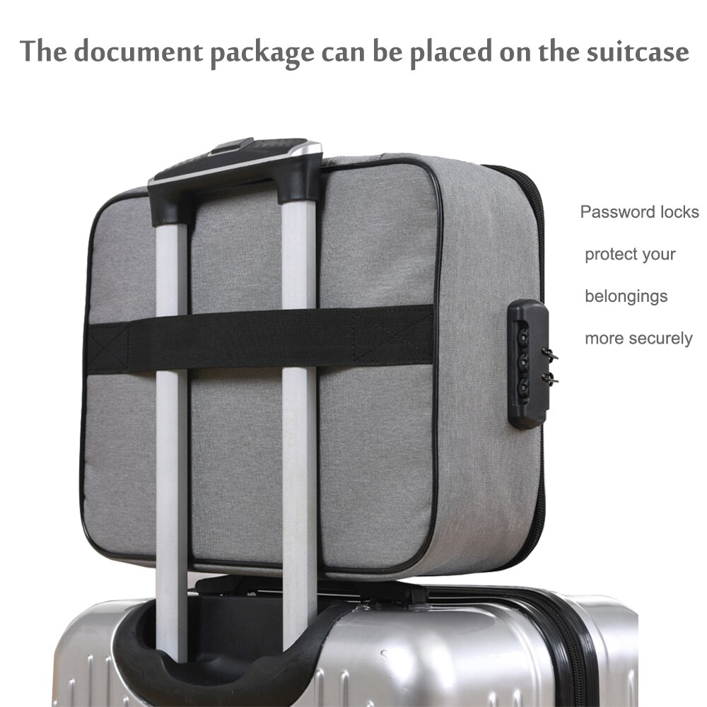 Bolsa de tickets para documentos de viaje, organizador de archivos de gran capacidad para certificados, uso doméstico para viajes, para almacenar artículos importantes, caja de almacenamiento