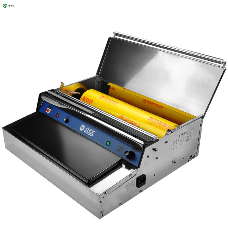 Commercial plastic wrap packaging machine Supermarket fresh fruit food vegetable wrap film sealing machine