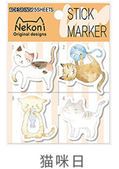 20 sets/1 partij Kawaii Kat Planeet Memo Pad Sticky Notes Escolar Papelaria School Supply Bladwijzer notepad Label: 85317 MaoMiRi