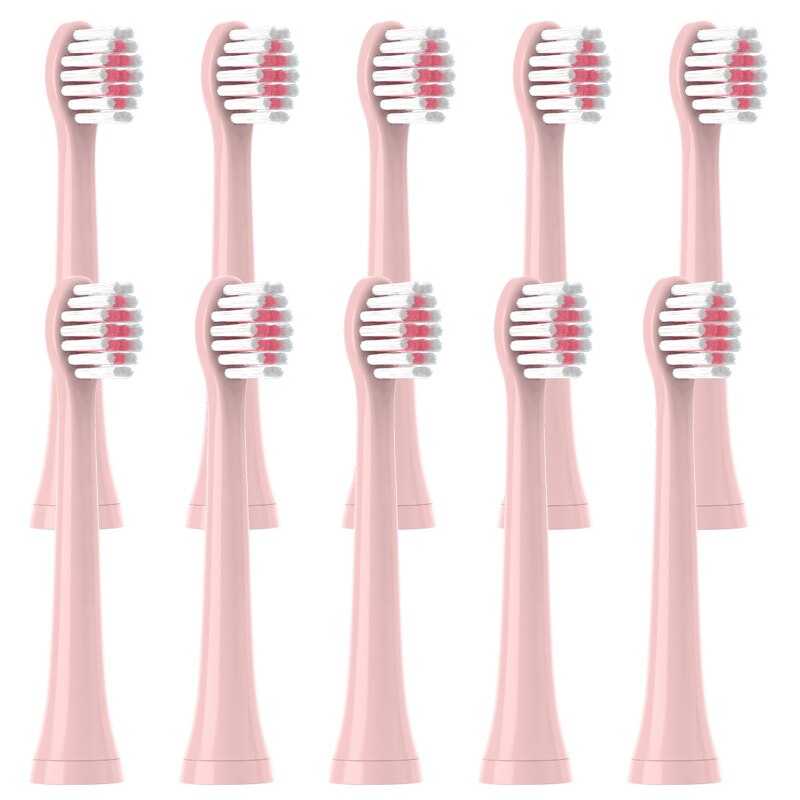 Vacuum Replacement for BAIR Kids K7 Toothbrush Heads Electric Whiteing DuPont Soft Brush Heads Cleaning Substitute Nozzle 10PCS: Pink