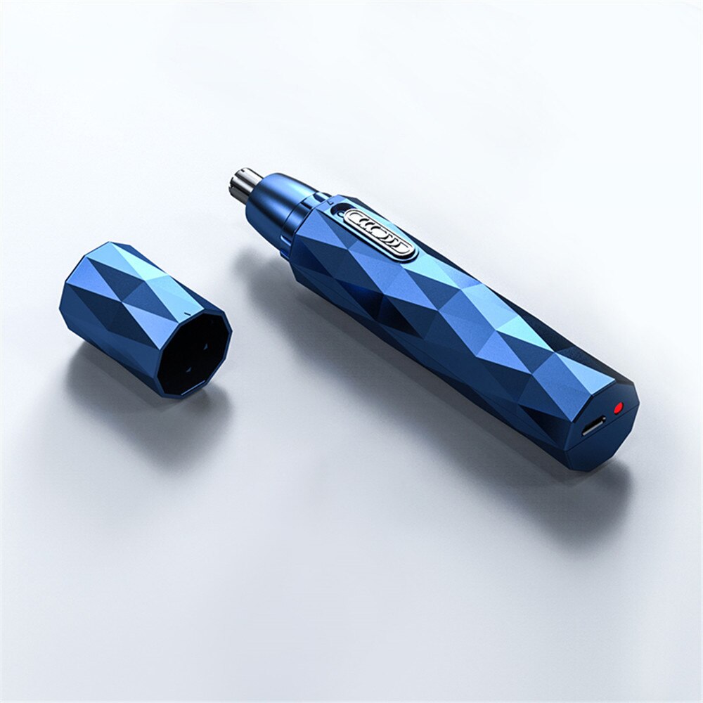 Nose Hair Haircut Ear Clippers Beard Shaving and Care Trimmer Ears Removal Hairs Men Eyebrow Cleaning Tool Male Epilator Clipper: Single Blade Blue