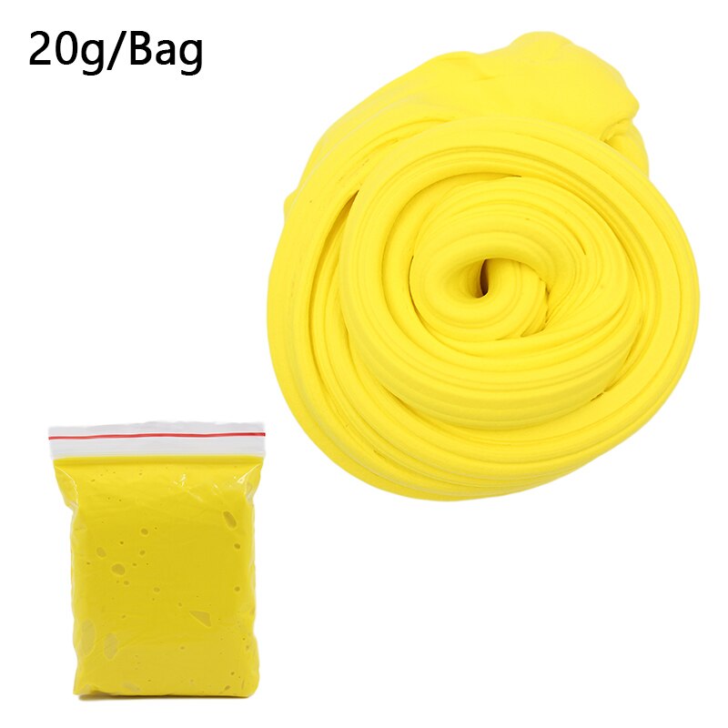 20g Fluffy Foam Slime Clay Ball Supplies DIY Light Soft Cotton Charms Slime Fruit Kit Cloud Craft Antistress Kids Toys: Yellow