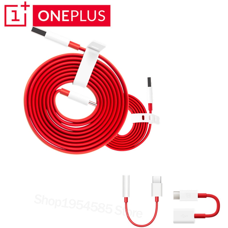 Originele Oneplus Warp Charger Cable Usb Type-C Naar 3.5 Mm Adapter Kabel Otg Datakabel 100/150cm Lading Power Voor Oneplus 6 5 T