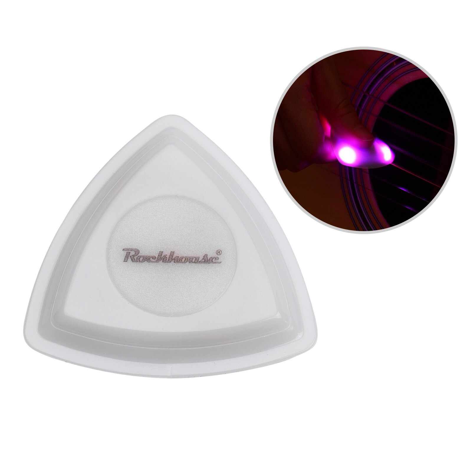 Rockhouse LED Guitar Pick Luminous Guitar Picks Built-in 3pcs LEDs for Acoustic Folk Guitar Electric Guitars Accessories: Purple