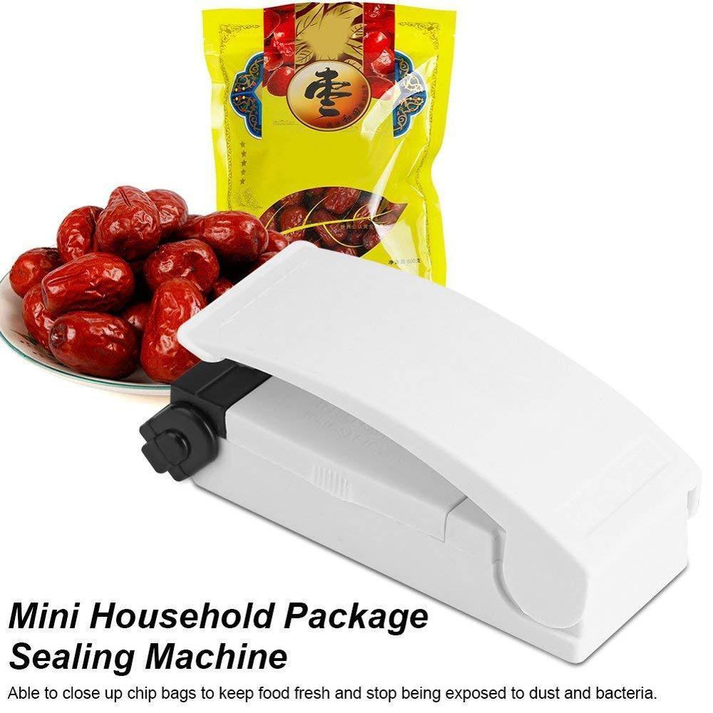 Mini husholdningsforseglingsmaskine lille husholdningsforsegling madtryksmaskine håndtaske plastforseglingsposemaskine  e3 j 1