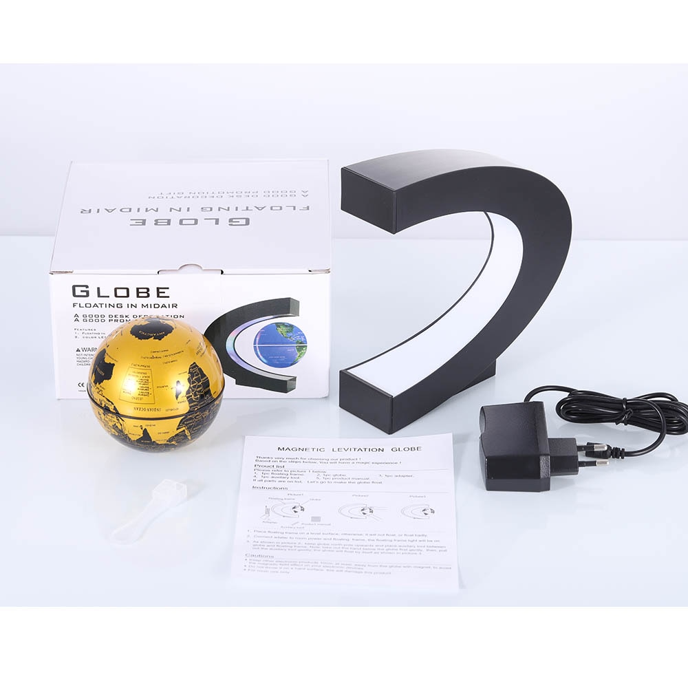 LED World Map Magnetic Levitation Floating Globe levitating lamp Home Decor Night Light Novelty Ball Light Birthday