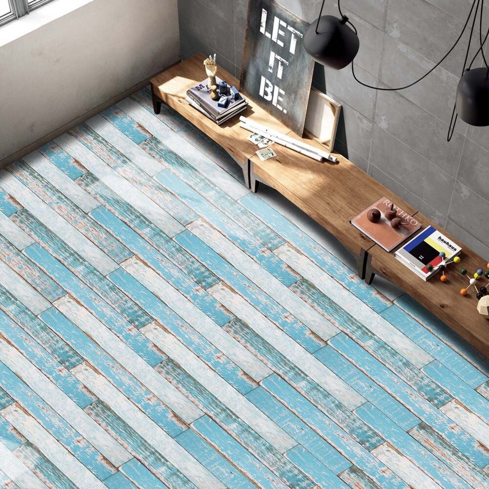 20X50 Cm Retro Zelfklevende Pvc Vloer Roll Vintage Baksteen Lijn Patroon Diy Hotel Slaapkamer Grond Decal Floor sticker