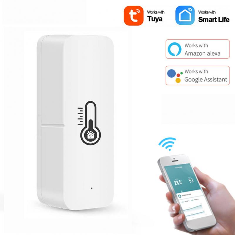 Tuya WiFi Thermometer Hygrometer Indoor Smart Temperature Humidity Sensor Weather Station For Home Alexa Google APP Monitoring