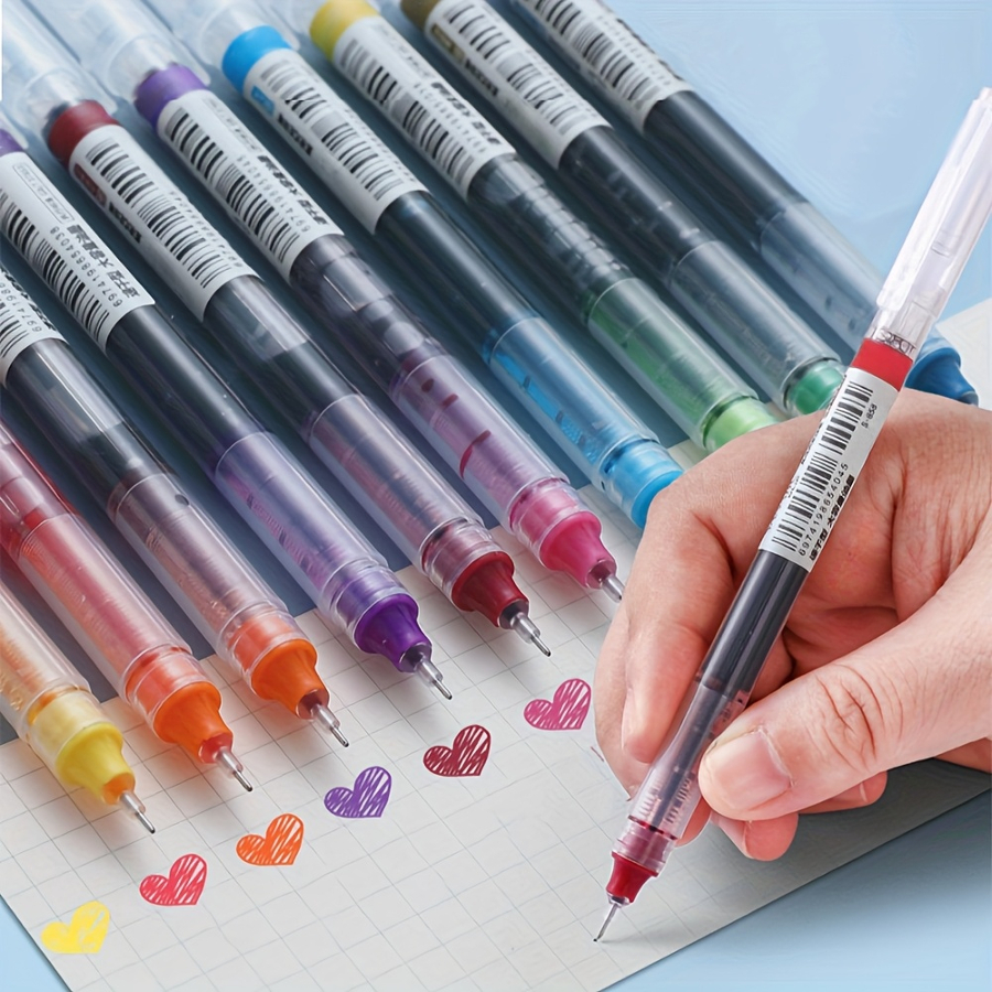 24-Pack Quick-Drying Ink Rollerball Pens, 0.5mm Fine Point Gel Pens for Office & School Supplies, Smooth Writing Multicolor Pens