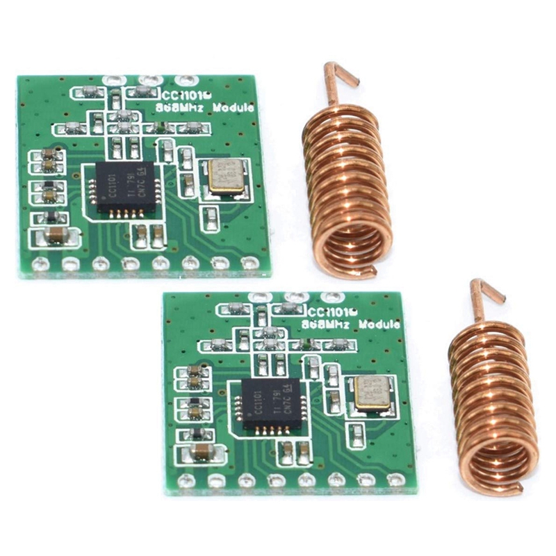 CC1101 868MHz Wireless Module Long Distance Transmission with Antenna Pack of 2: Default Title