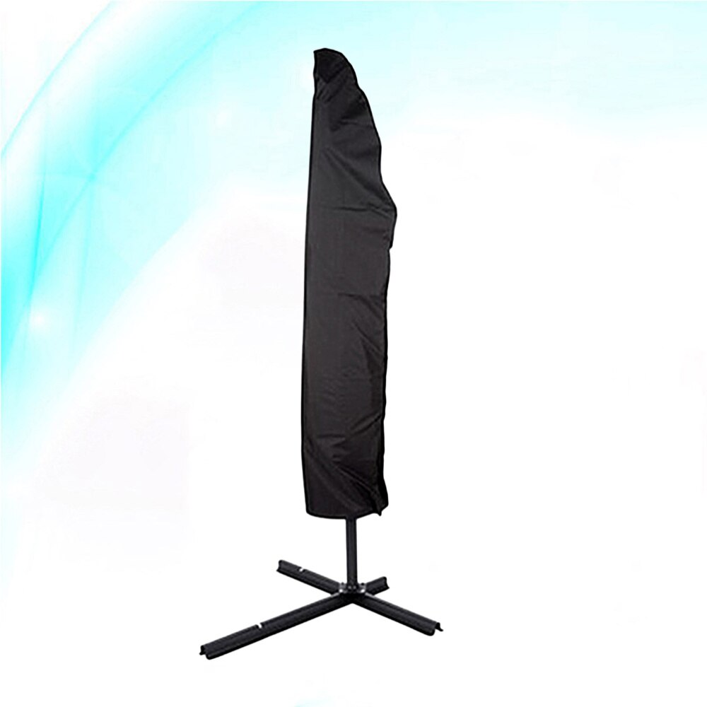 Heavy Duty Parasol Cantilever Outdoor Garden Hanging Cover Sun Shade(Black)