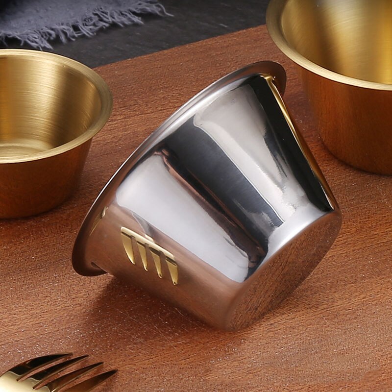 Seasoning dish stainless steel pot dipping bowl small sauce cup seasoning dish appetizer plate restaurant sauce container