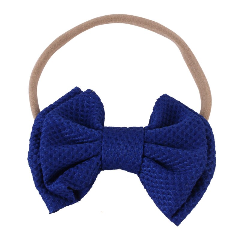 Mignon bébé fille bandeau ruban élastique corde grand nœud bandeau 9 bonbons couleur poney queue cravates cordes cheveux accessoires directe: B