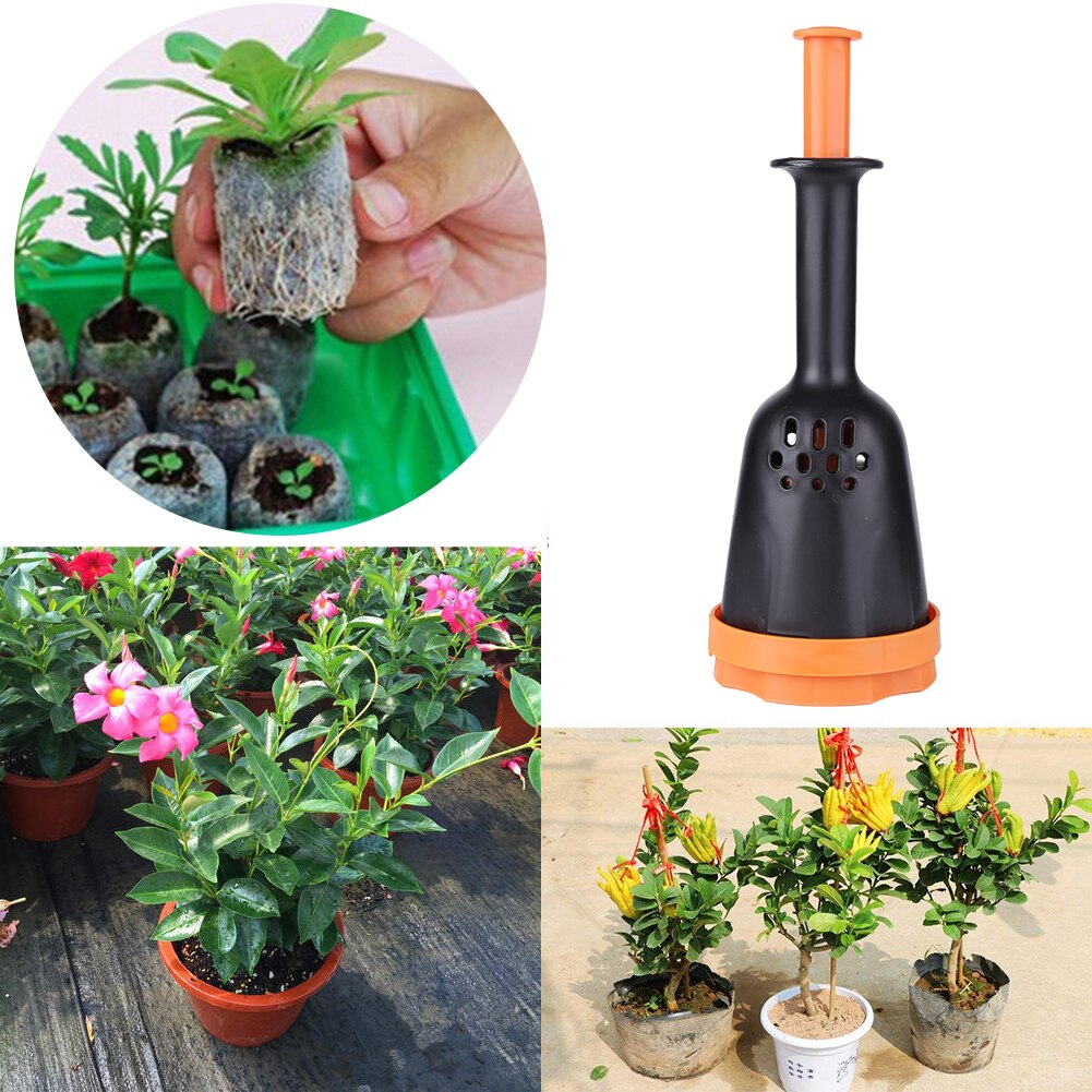 Manual Soil Blocker Plastic Handheld Soil Block Maker Plant Soil Blocking Tool for Seedlings Starting Greenhouse Garden
