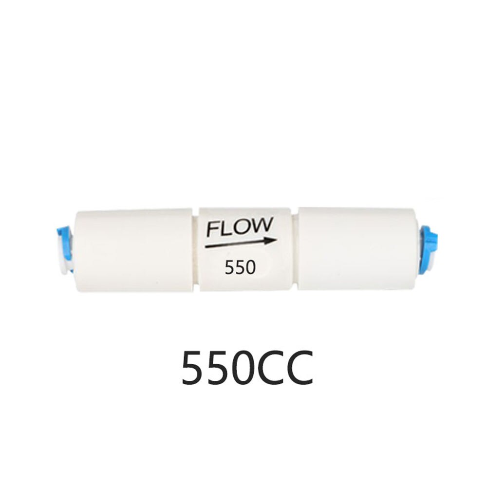 300CC RO Water System Waste Water Flow Regulater Restrictor 1/4&quot; OD Hose Reverse Osmosis Quick Pipe Fittiing: 550CC