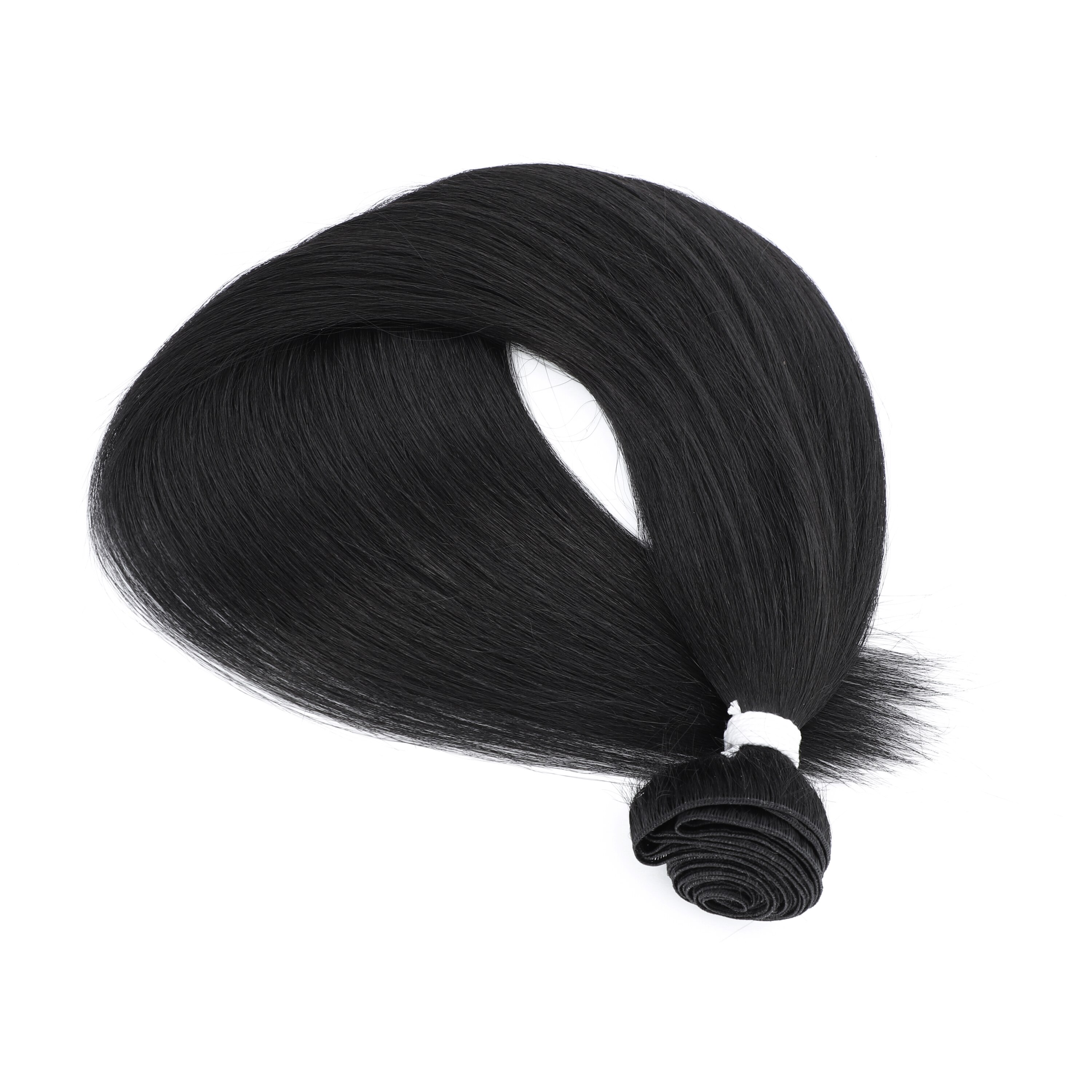 Extensiones de cabello liso de 26 pulgadas, mechones de cabello ombré, pelo de fibra resistente al calor, tejido de pelo liso sintético