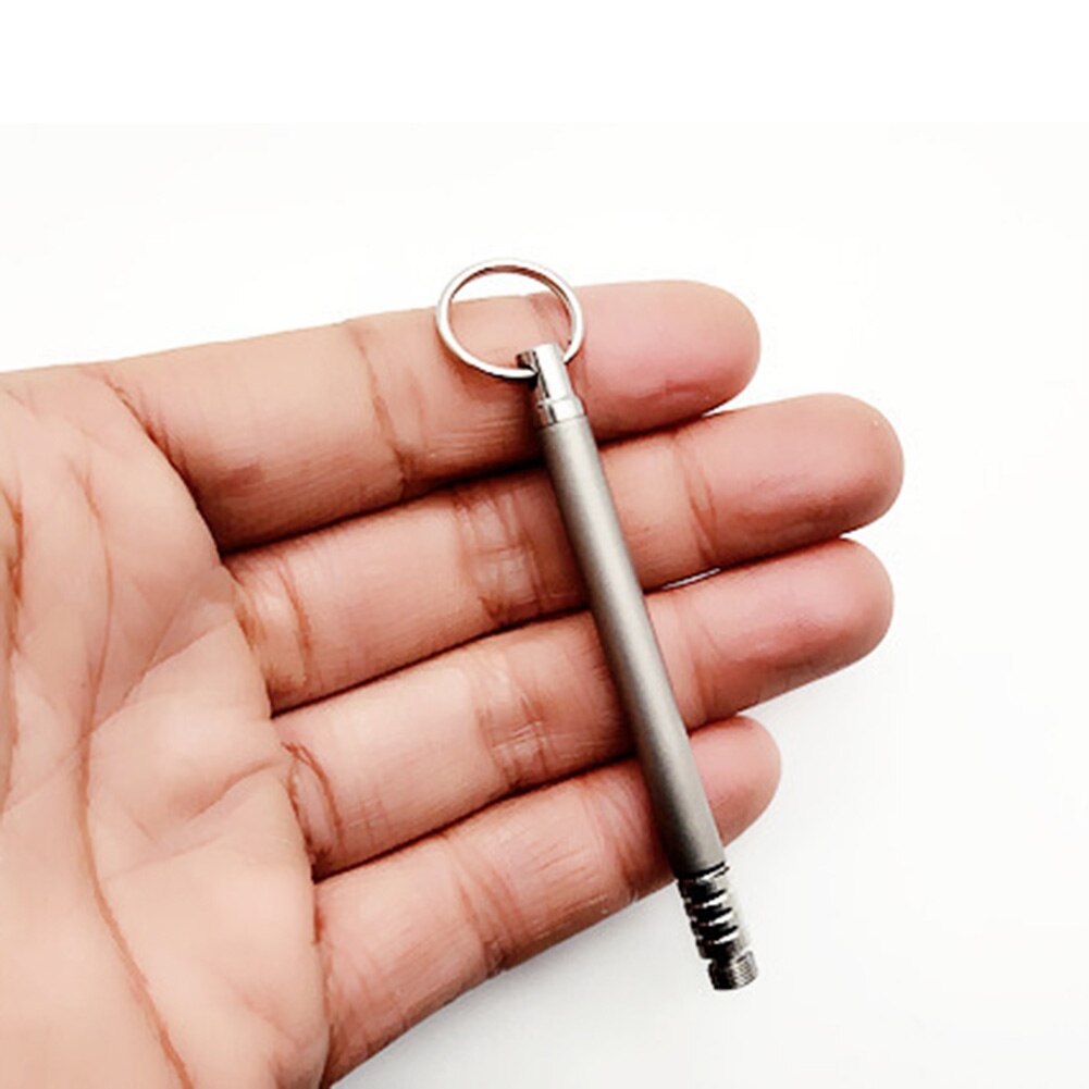 4 stuks outdoor recycling titanium legering tandenstokers reis tandenstoker opslag met draagbare buis tandenstoker houder