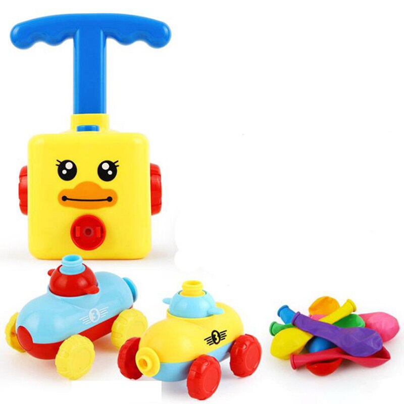 Aangedreven Ballon Auto Kids Onderwijs Science Experiment Plezier Inertiële Speelgoed