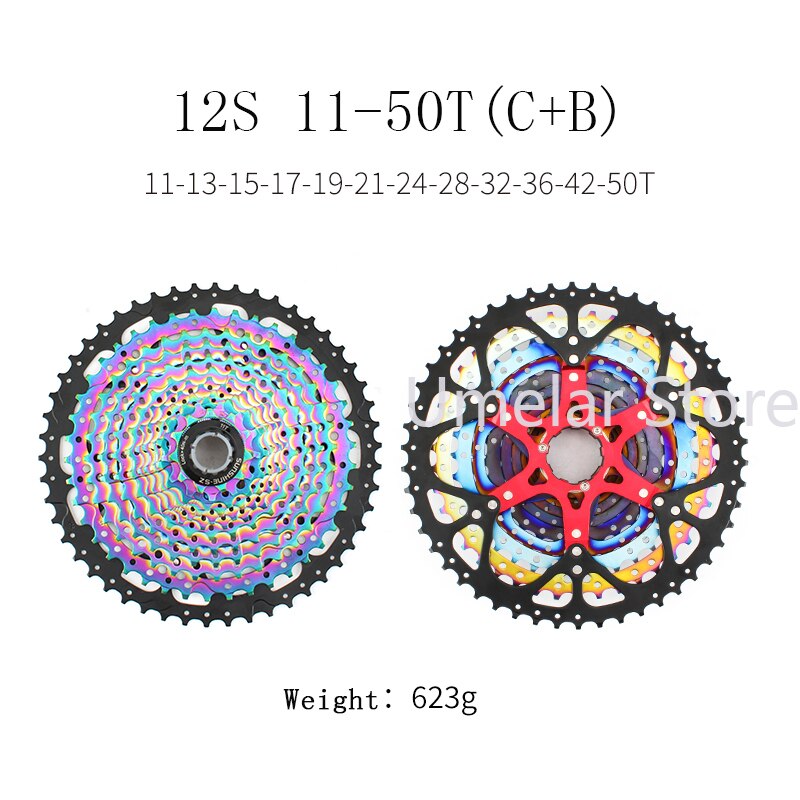 Sunshine 12 Speed 11-50T Mtb Cassette 12V Vrijloop Tandwiel Voor Sram Gx Eagle Sx/Nx/XX1 Shimano Deore M6100/M7100/M8100/Xtr