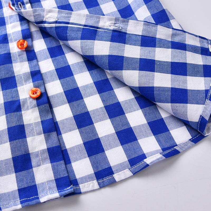 Infant Kids Boys Gentleman Clothes set 2pcs Plaid Print manica lunga camicie monopetto pantaloni abiti per bambini