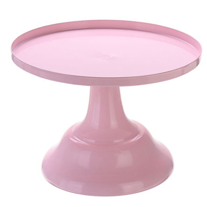 Supporto per torta base in ferro battuto supporto per dolce espositore per torta rotondo supporto per decorazione di compleanno di nozze 8 pollici: rosa