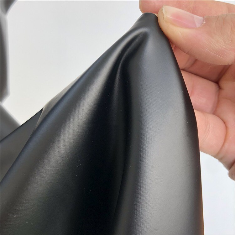 140cm*100cm Matte dark black matte baby leather High stretch lamb PU leather soft, smooth and delicate fabric