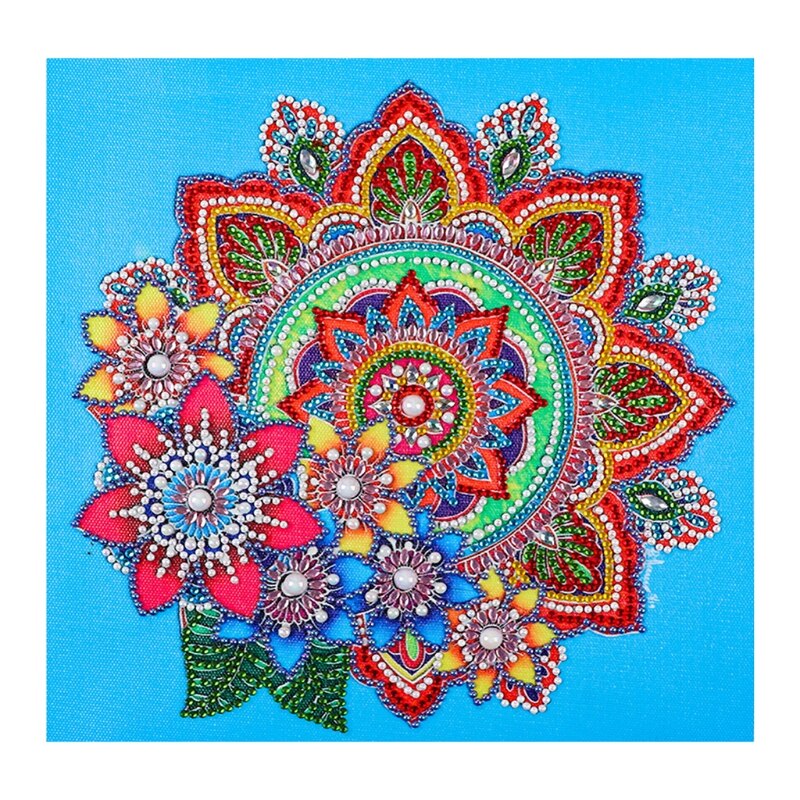 Mandala blomst 5d gør-det-selv special diamantmaleri broderi rhinsten krystal korssting håndarbejde håndværkssæt boligindretning: Default Title