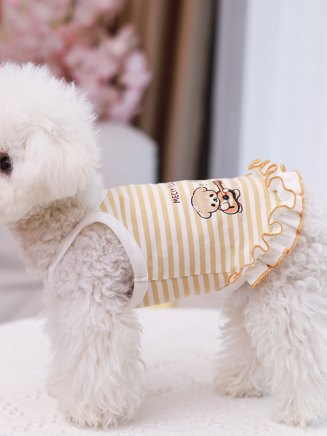 Dog vest, summer breathable thin material pet clothing, summer style Schnauzer, Yorkshire small and medium-sized dog vest Dress: XXL / Yellow