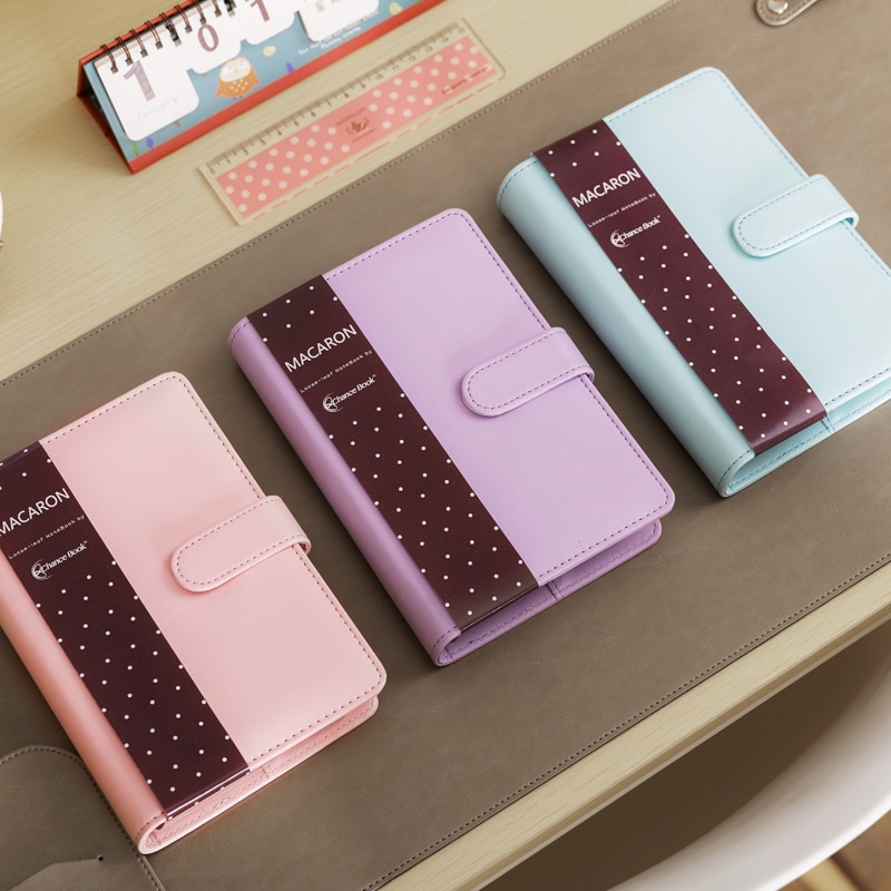 Macaron, cahier à spirale en cuir, classeur pour bureau Original, agenda personnel/hebdomadaire, organisateur d'agenda, anneau de papeterie mignon, reliure A5/A6
