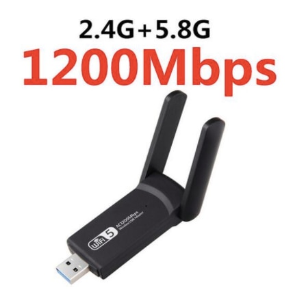 USB WiFi Adapter 600Mbps 2.4GHz 5GHz WiFi Antenna Dual Band 802.11b/n/g/ac Mini Wireless Computer Network Card Receiver: 1200Mbps Model C