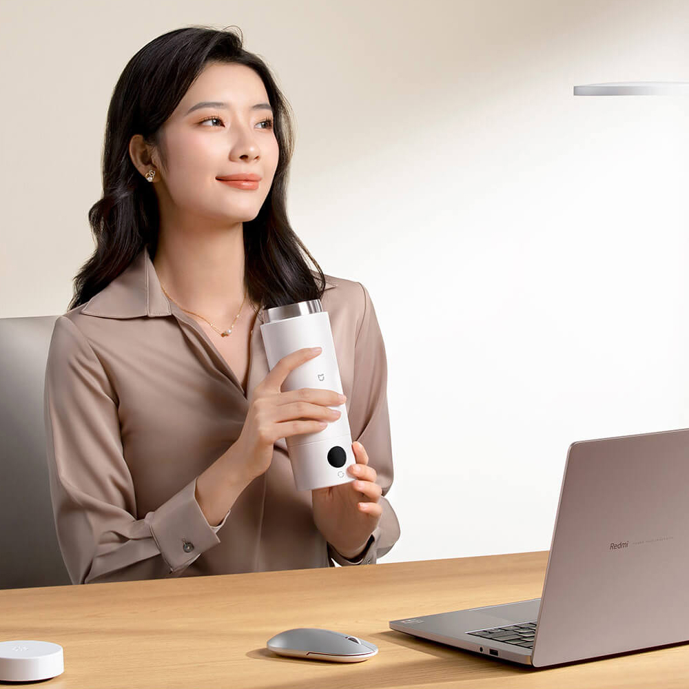 XIAOMI MIJIA Portable Electric Heating Cup 2 Upgraded Version,LED Screen，Electric Kettle,Chinese Version With Adapter