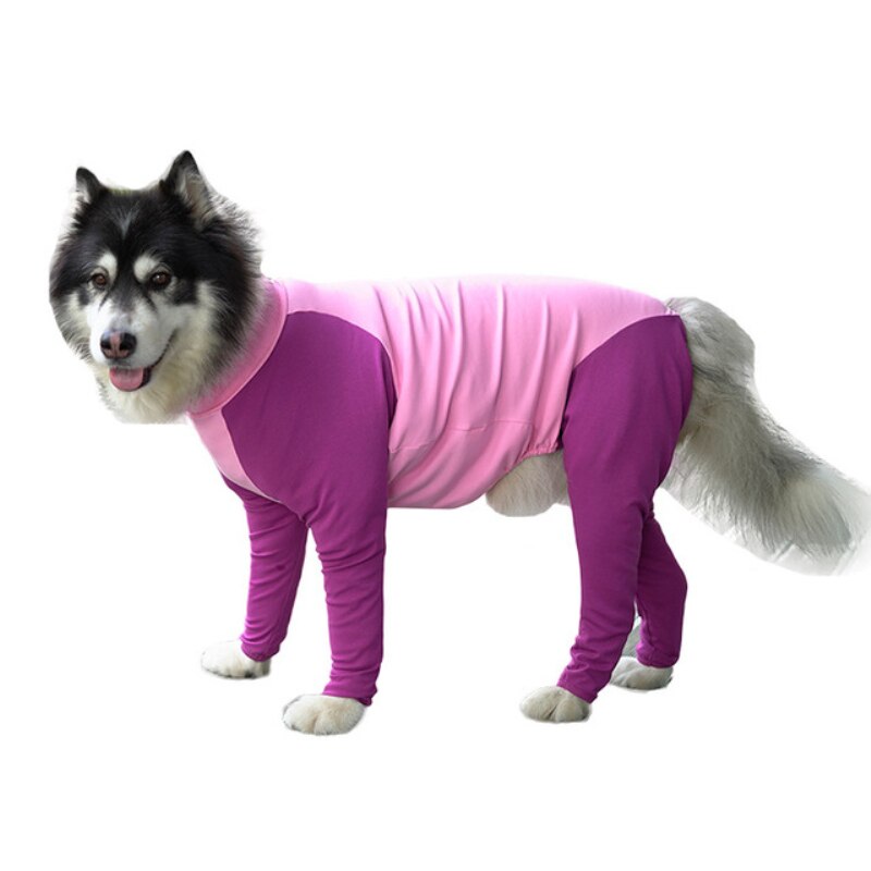 Large Dog Clothing Jumpsuit Pajama Big Dog Outfit Border Collie Samoyed Husky Labrador Golden Retriever Alaskan Malamute Clothes: Purple / 11XL