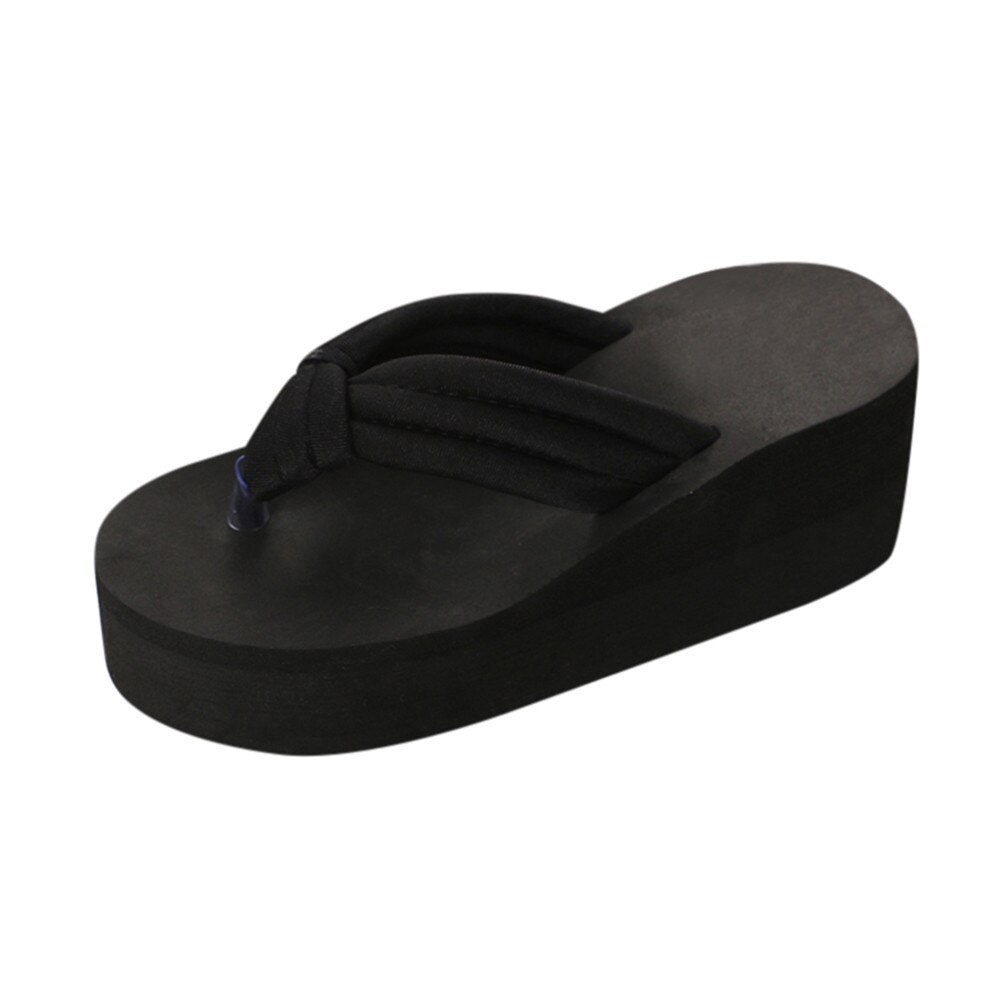 Vrouw Slippers Mode Anti Slippen Dikke Bodem Inlegzool Slippers Strand Schoenen Vrouw Sloffen Dames Обувь Женская # L35: Black / 36