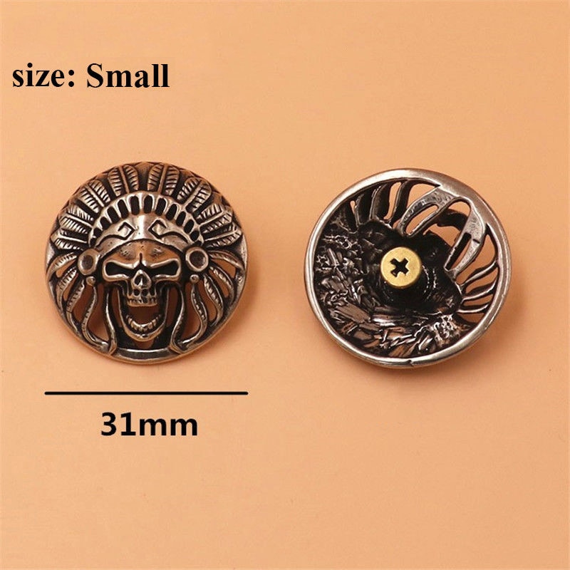 1 X Messing/Cupronickel Gothic Conchos Screwback Rivet Studs Leren Craft Bag Portemonnee Kledingstuk Decoratie Diy Accessoires