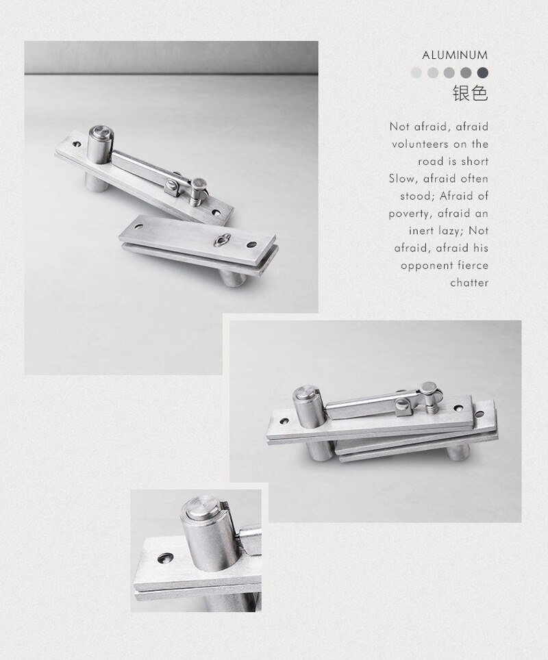 Rotating hinge stainless steel 360 degree wooden door upper and lower pivot invisible door hinge