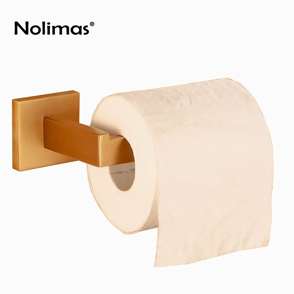 Producto, oro galvanizado, níquel cepillado SUS 304, herraje de acero inoxidable para baño, soporte de papel, barra de toalla, accesorios